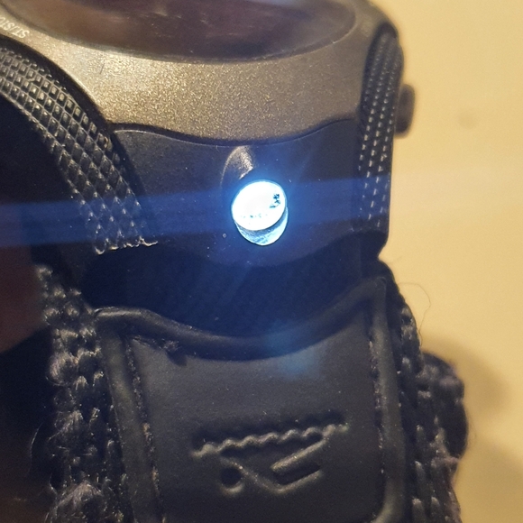 Coleman Black/Grey Nylon Digital Alarm Chrono Men's Watch w/Built In Flashlight - Picture 3 of 4